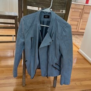 Light blue suede jacket